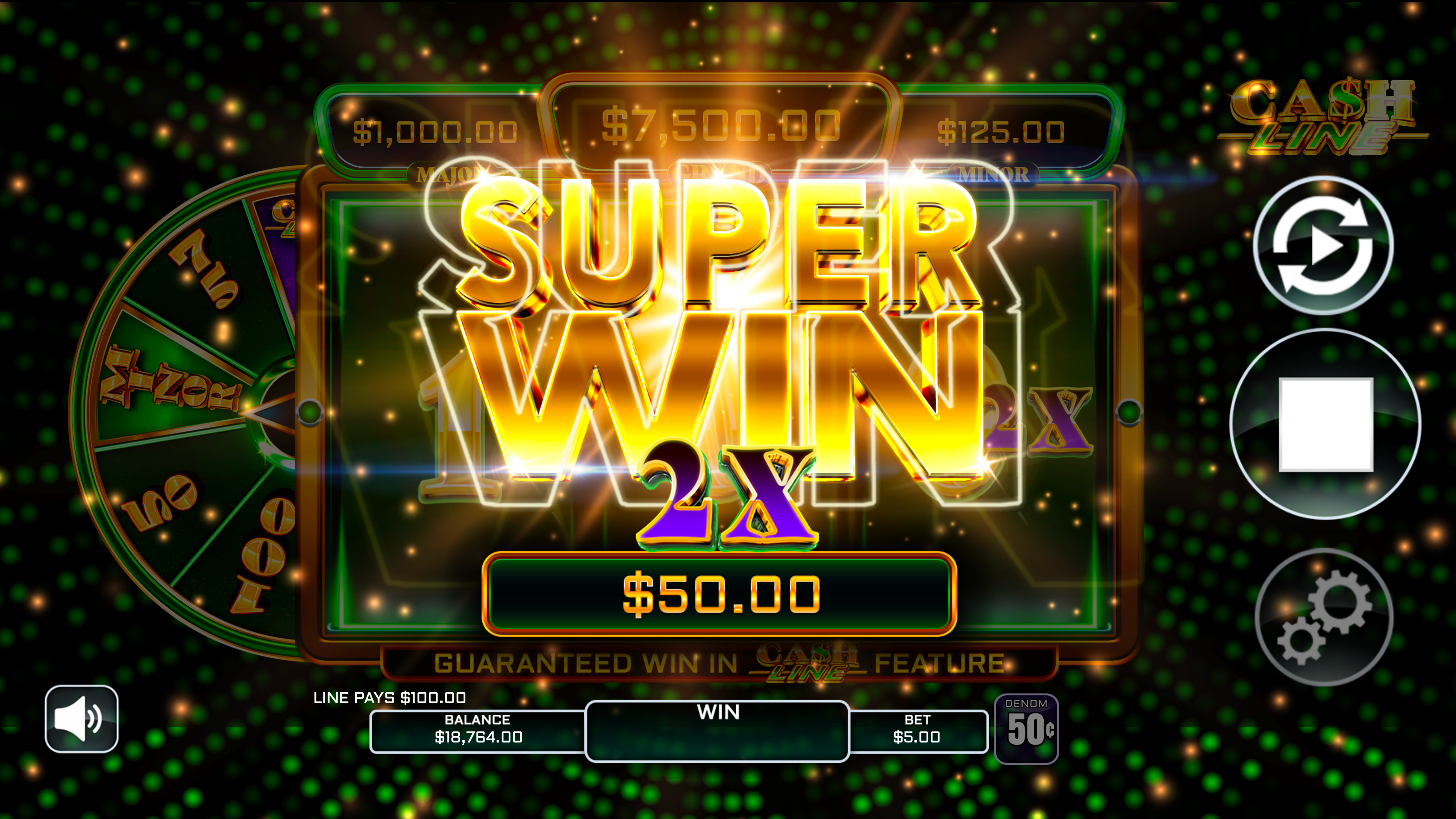 Caesars 官方 Ca$hline 遊戲畫面